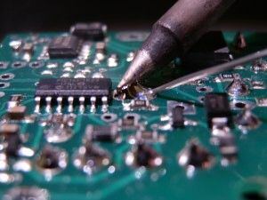 Soldering a circuit board